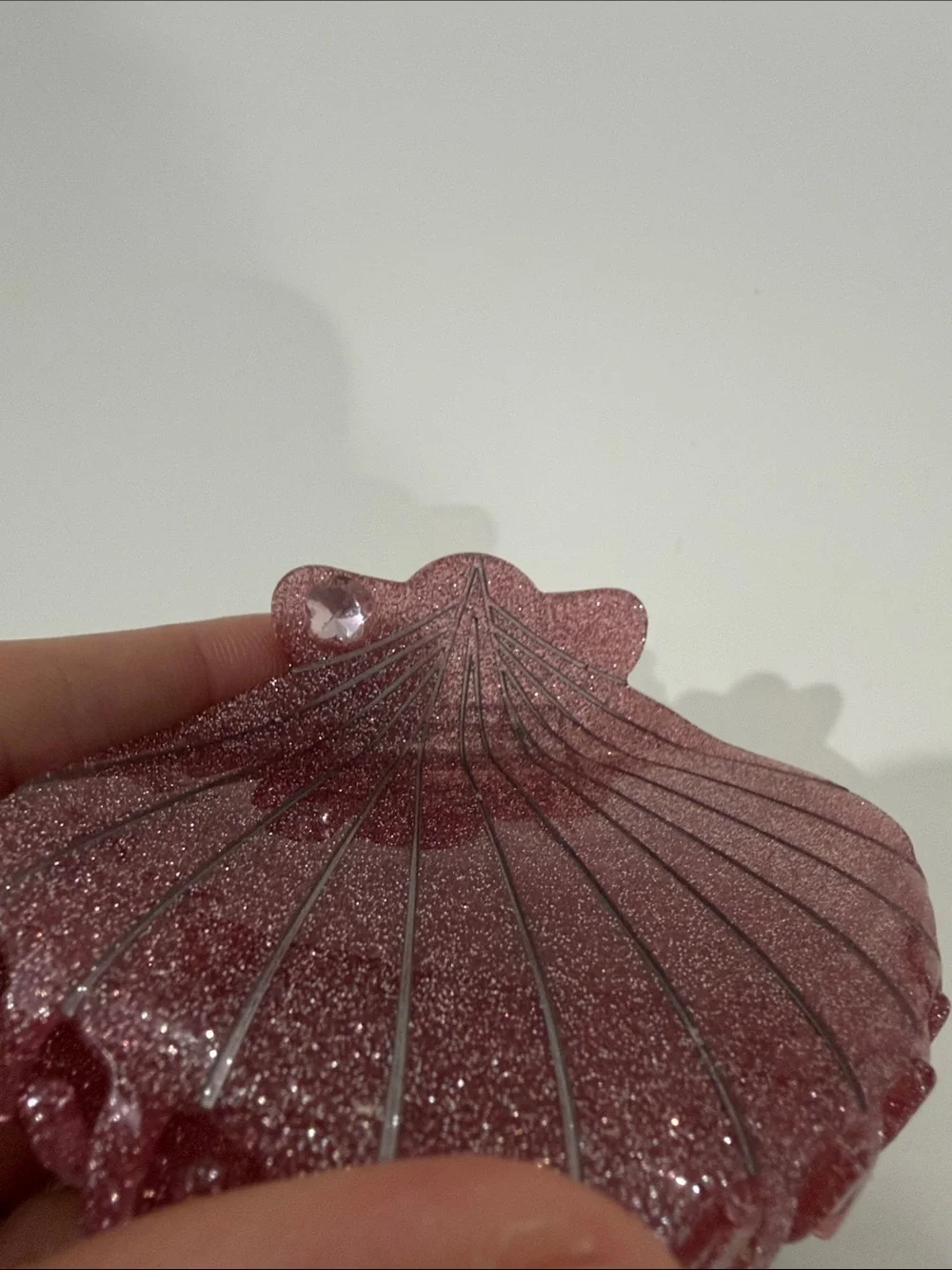 EmiJay Glitter Shell Hair Clip - Pink